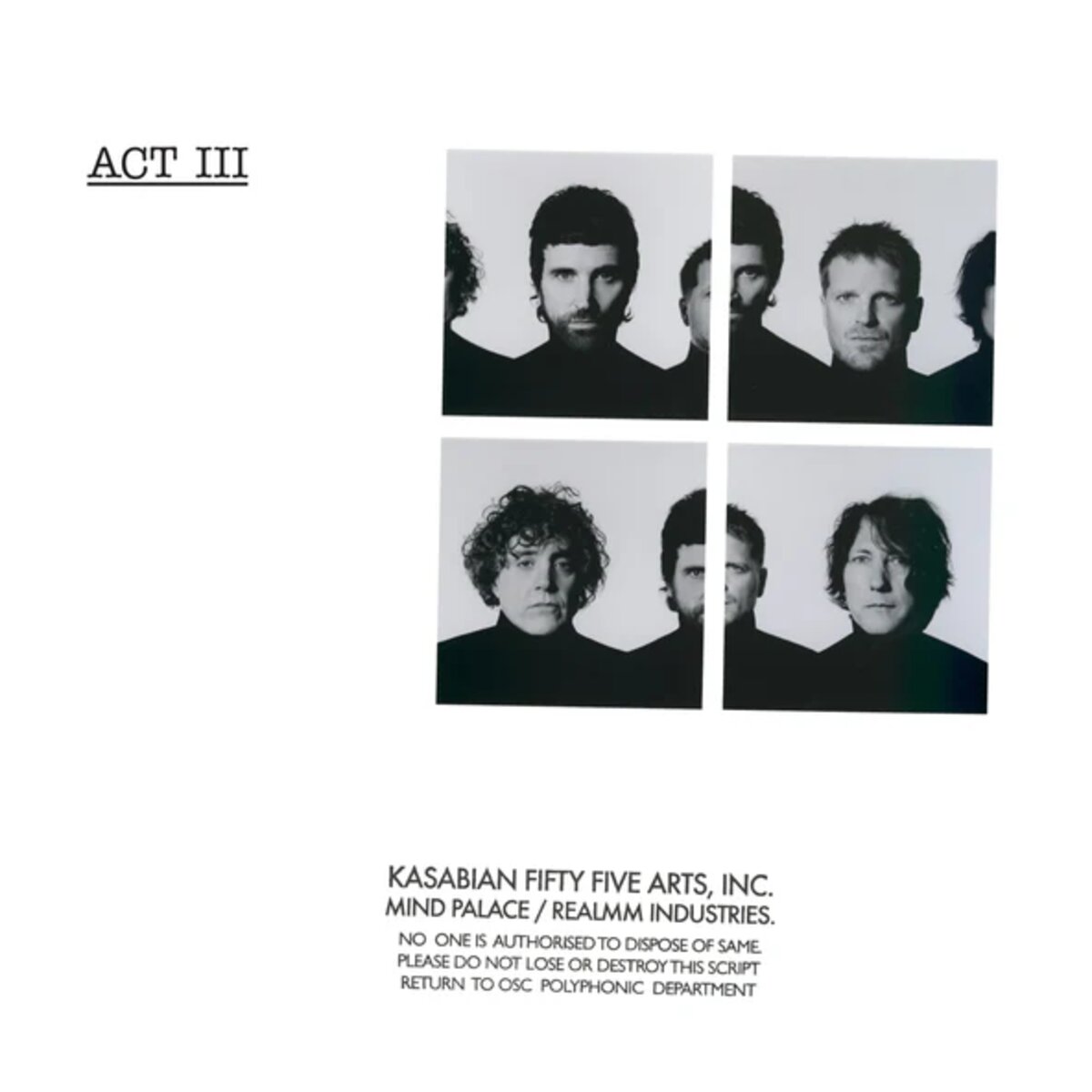 Vinilo Kasabian Act III LP blanco Supersonic Discos Santander