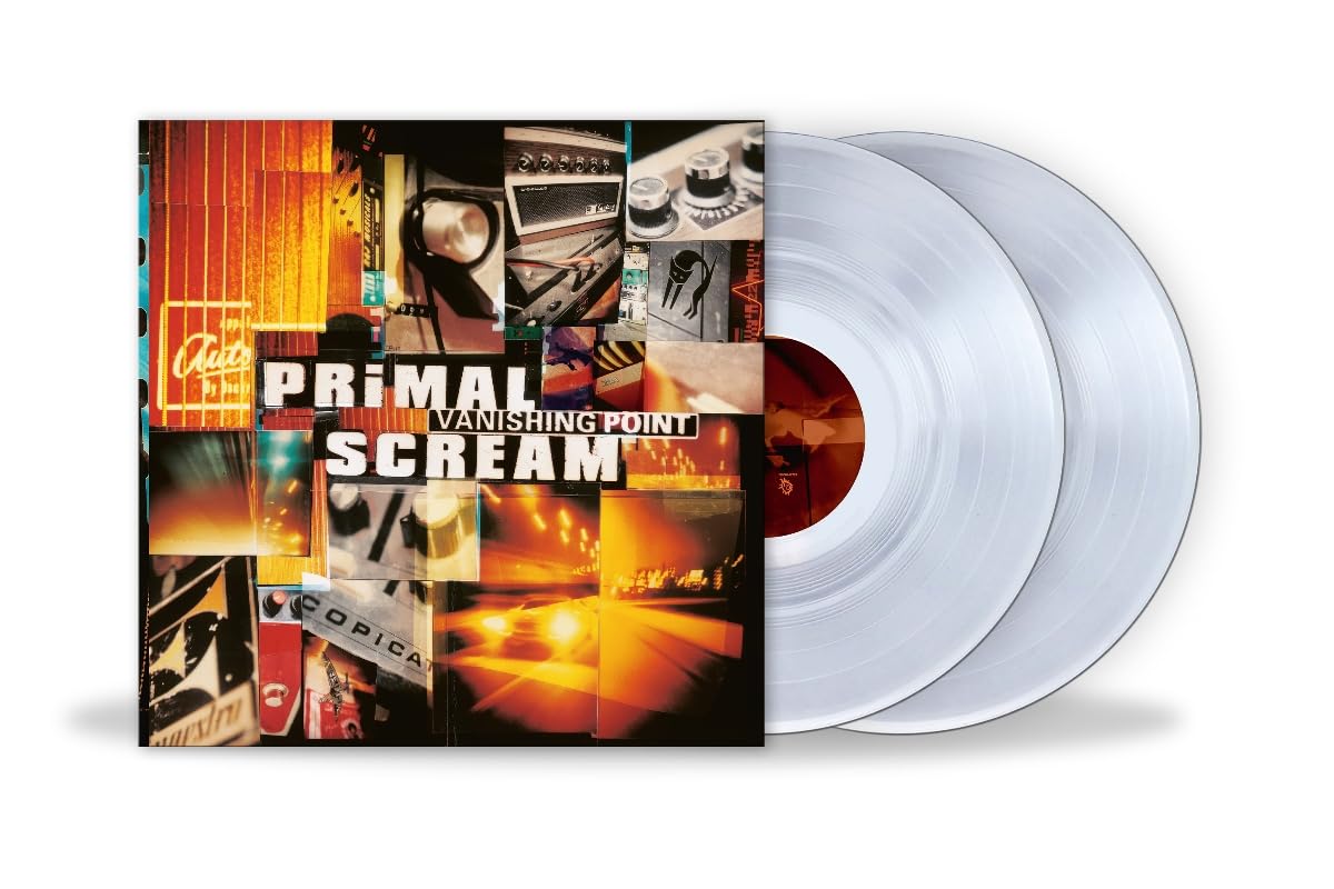 Vinilo Primal Scream Vanishing Point 2LP color plata edición remasterizada y expandida Supersonic Discos Santander