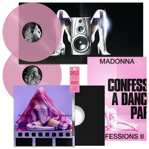Vinilo Madonna Confessions II 2LP rosa + póster + coat check exclusivo y numerado Supersonic Discos Santander