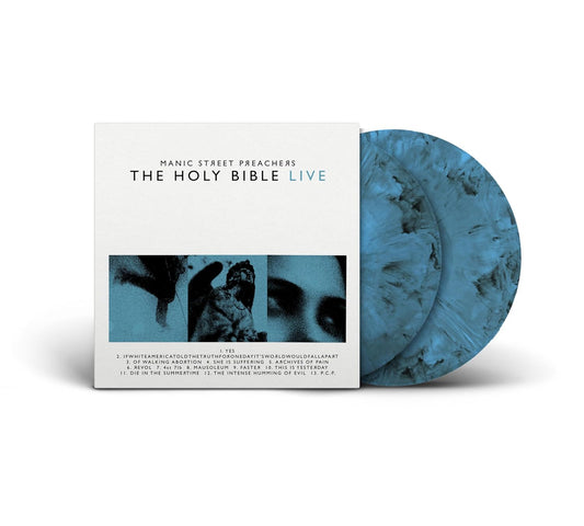 Vinilo Manic Street Preachers The Holy Bible Live 2LP blue marble Supersonic Discos Santander
