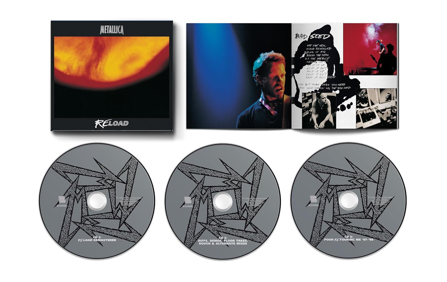 CD Metallica Reload remasterizado 3CD deluxe Supersonic Discos Santander