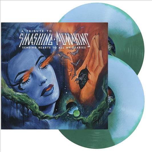 Vinilo VVAA A Tribute To Smashing Pumpkins Sending Hearts To All My Dearies 2LP azul verde Supersonic Discos Santander